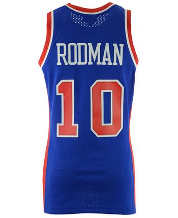 Mitchell & Ness Men's Dennis Rodman Detroit Pistons Name and Number Mesh  Crewneck Jersey - Macy's