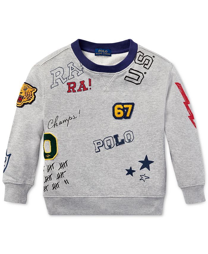 Polo Ralph Lauren Toddler Boys Graphic Cotton Sweatshirt - Macy's
