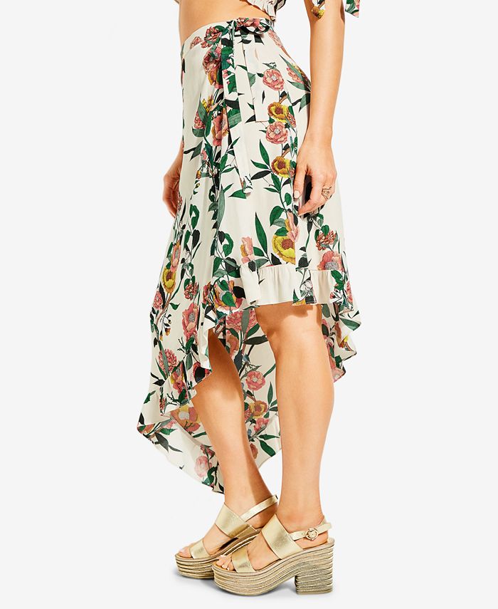 GUESS Bree Asymmetrical Wrap Skirt - Macy's