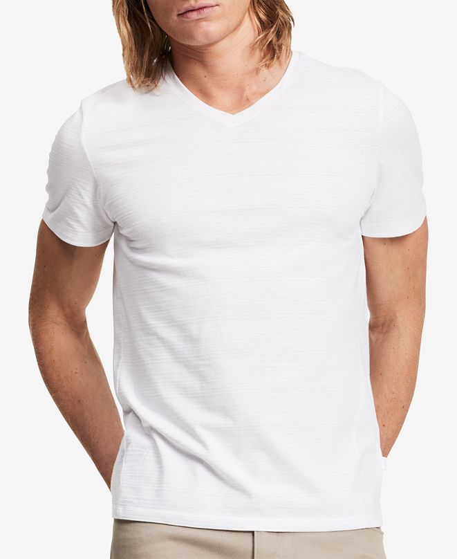Calvin Klein Men's Slim Fit VNeck Textured Tee & Reviews TShirts