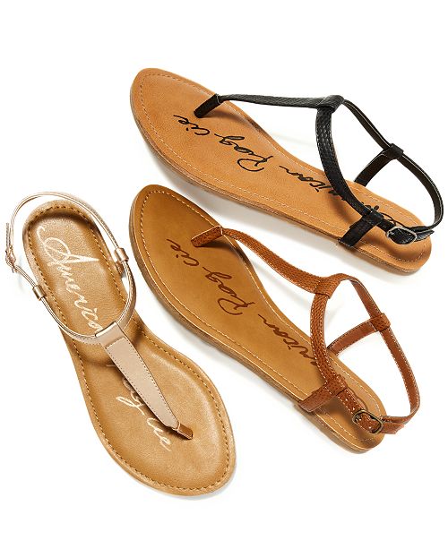 t shaped design casual sandals