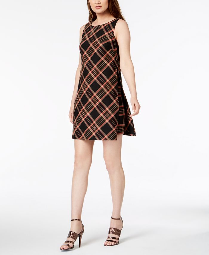 Trina turk top plaid dress