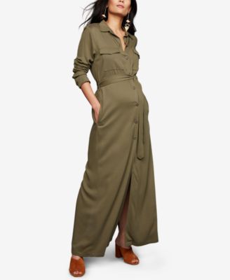 BB Dakota - Maternity Button-Front Maxi Dress