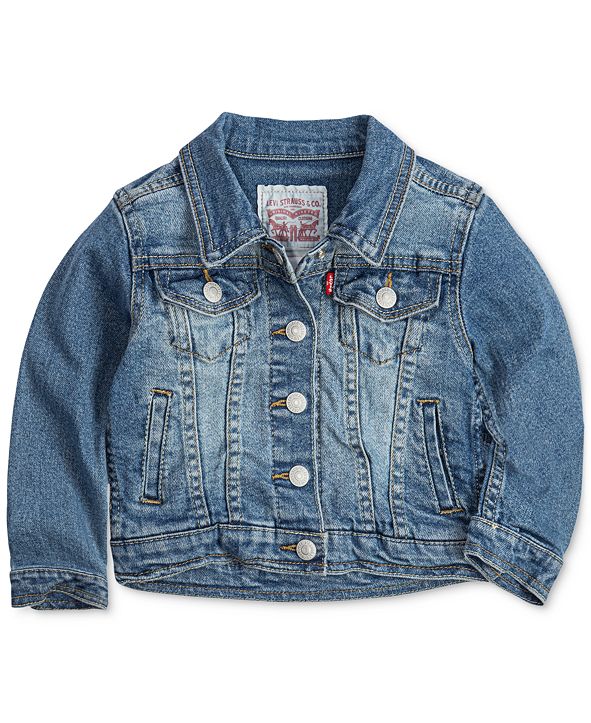 Levi's Little Girls Snap Button-Front Denim Jacket & Reviews - Coats ...
