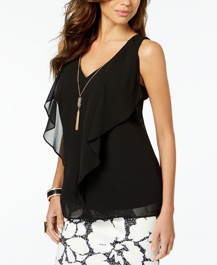 Thalia Sodi Ruffled LadderBack Top, Created for Macy's Macy's