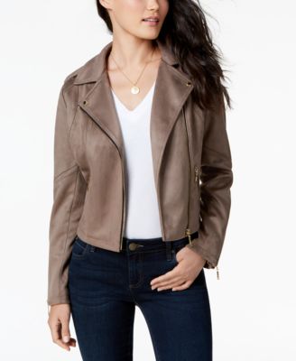 Jou Jou - Faux-Suede Moto Jacket