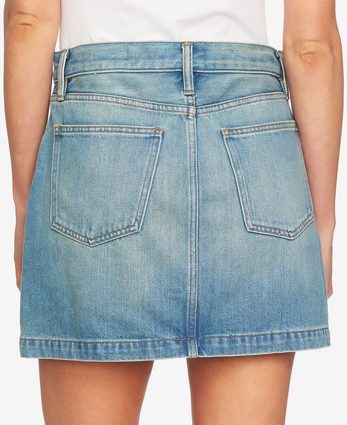 1.STATE Cotton Denim Mini Skirt & Reviews - Skirts - Women - Macy's