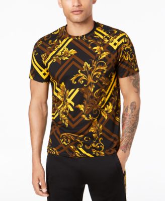 versace jeans sweatshirt with yellow baroque print