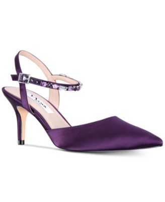 macy's purple pumps