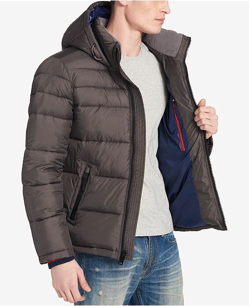 Tommy Hilfiger Men S Big Tall Quilted Hooded Puffer Jacket
