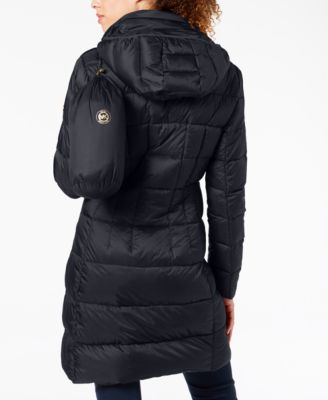Michael Kors Petite Hooded Packable Puffer Coat