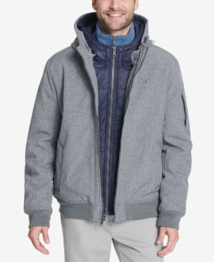 Tommy Hilfiger Soft-Shell Hooded Bomber Jacket with Bib