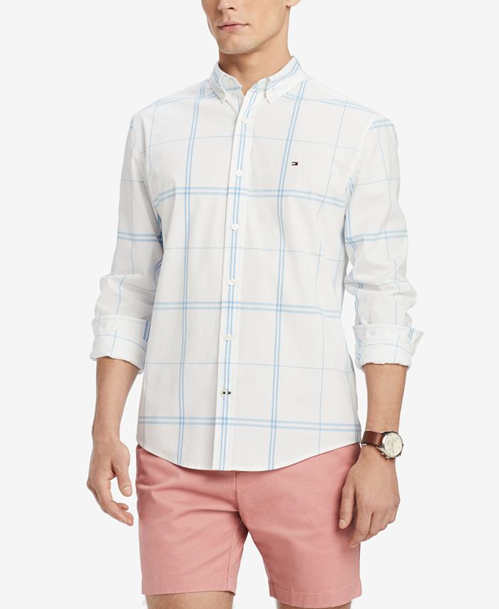 Tommy Hilfiger Men's Ben Plaid Classic Fit Shirt, Created for Macy's ...