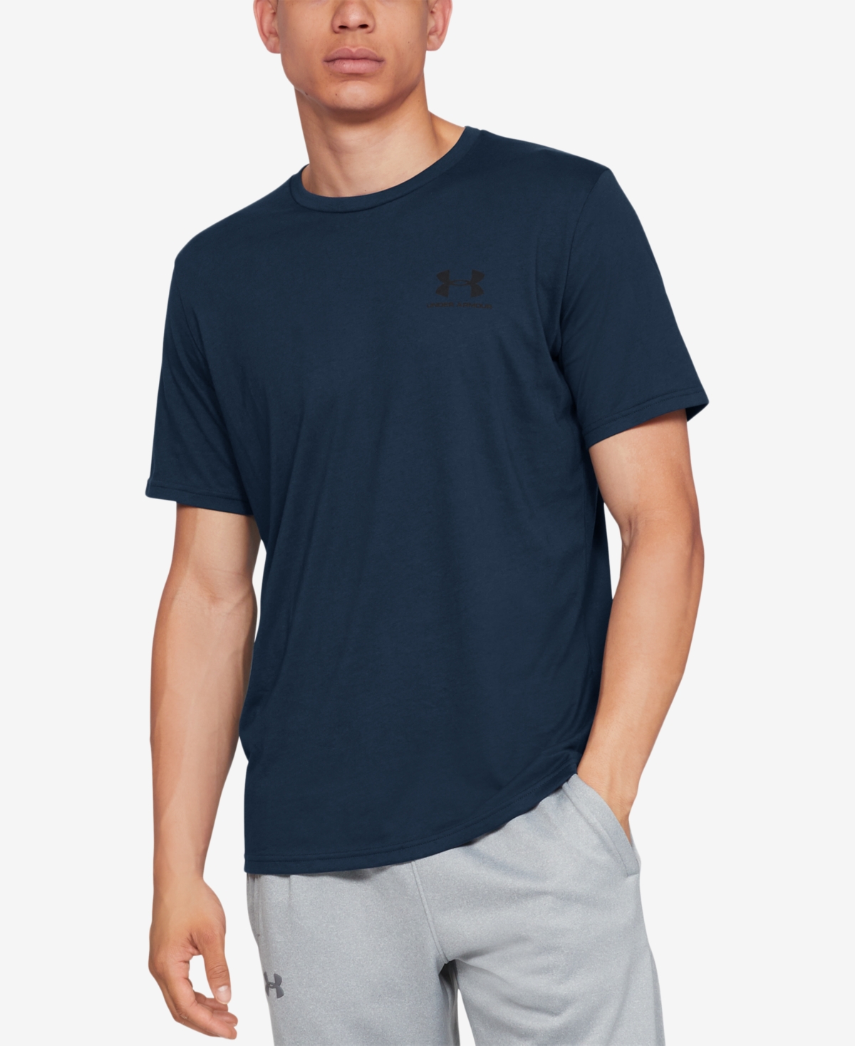 Under Armour Men's Sportstyle Left Chest Short Sleeve T-Shirt - Academy Navy
