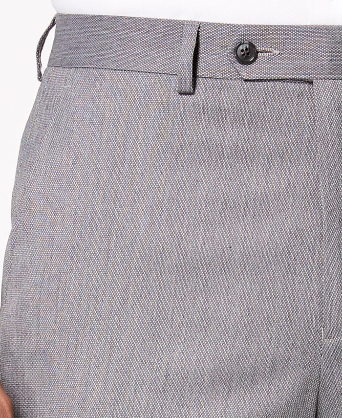 Sean John Men's Classic-Fit Stretch Gray Tic Suit Pants - Macy's