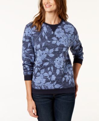 Karen Scott Petite Printed Sweatshirt, Created For Macy's - Macy's