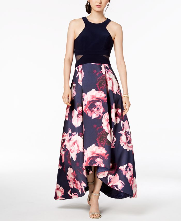 xscape high low gown