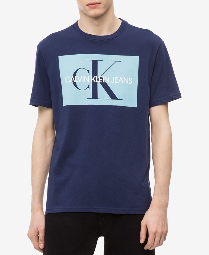Calvin Klein Jeans Men's Monogram Logo-Print T-Shirt, Created for Macy ...