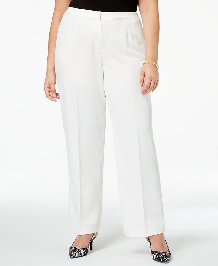 Kasper Plus Size StraightLeg Modern Crepe Dress Pants Macy's
