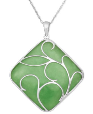 jade pendant sterling silver