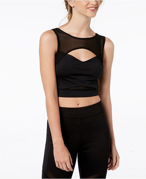 Material Girl Juniors Mesh Sweetheart Sports Bra Created For