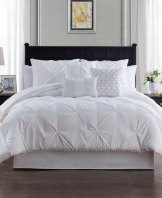 Sanders Pom Pom 7 Pc. Comforter Set Collection Bedding