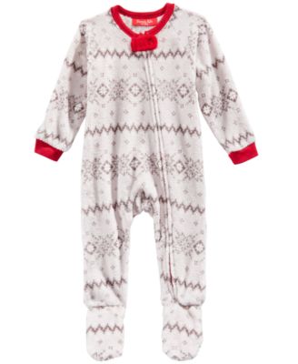 Family Pajamas - Matching  Infants Winter Fairisle Footed Pajamas, Created for Macy's