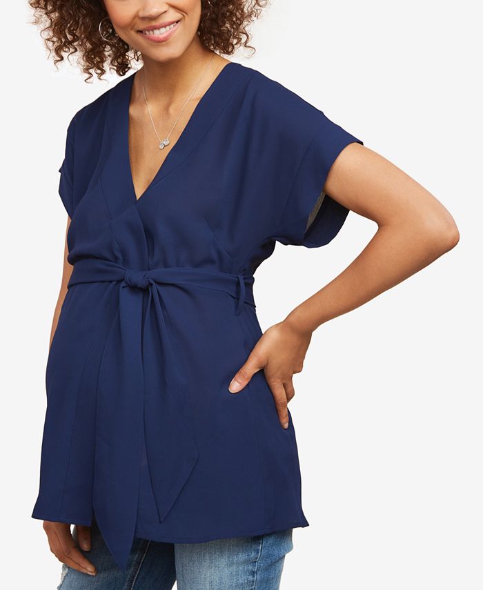 Motherhood Maternity FauxWrap Blouse Macy's