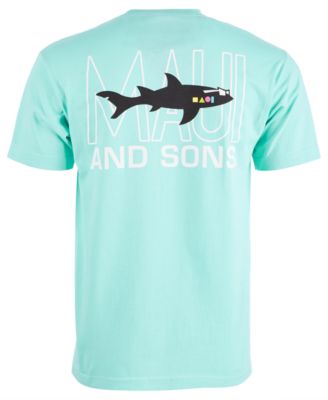 Maui and Sons - Men's Retro Shark Logo Graphic T-Shirt