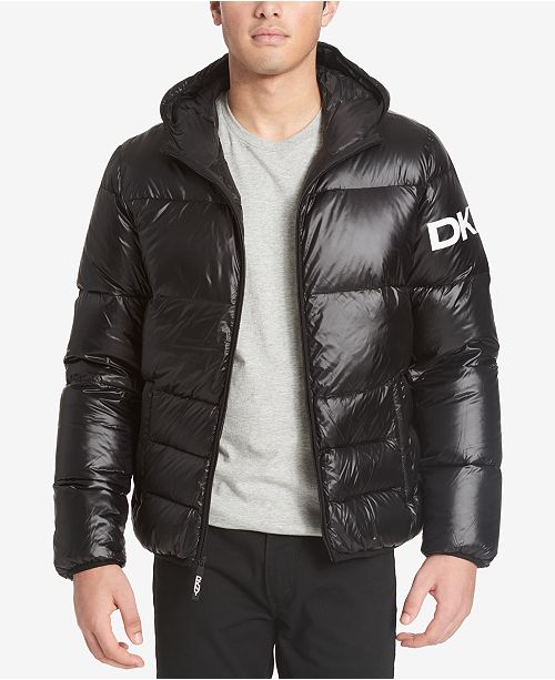 DKNY Men's Big & Tall Hooded Puffer Jacket, Created for Macy's