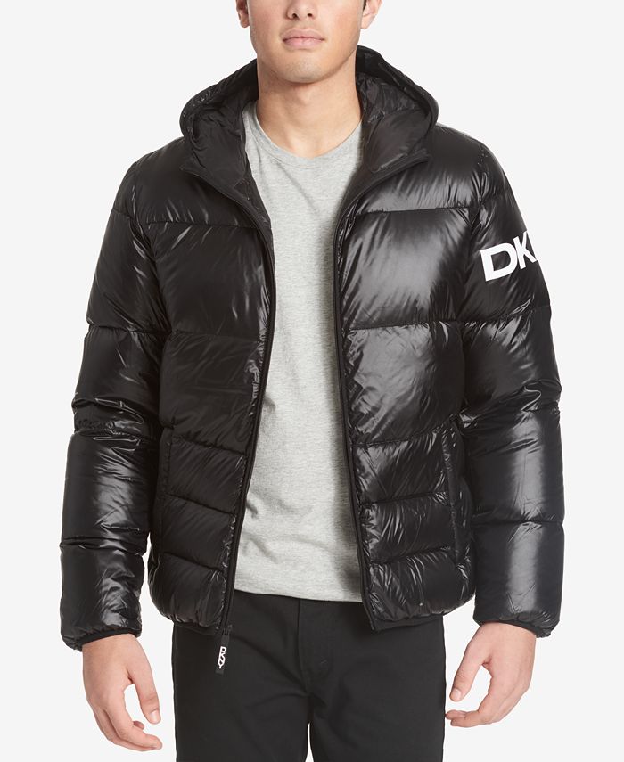 DKNY Men's Big Tall Hooded Puffer Jacket, Created for - Macy's