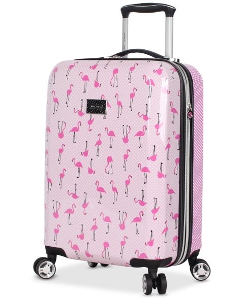 Чемодан Betsey Johnson Small Carry-on Spinner, цвет: Фламинго