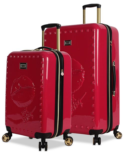 Betsey Johnson Lips Expandable Hardside Luggage Collection & Reviews ...