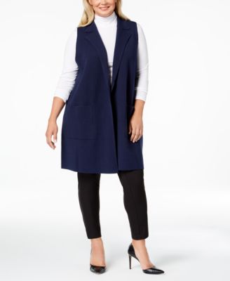 macys plus size sweater coats