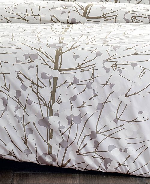 Marimekko Lumimarja Cotton 2 Pc Silver Twin Duvet Cover Set