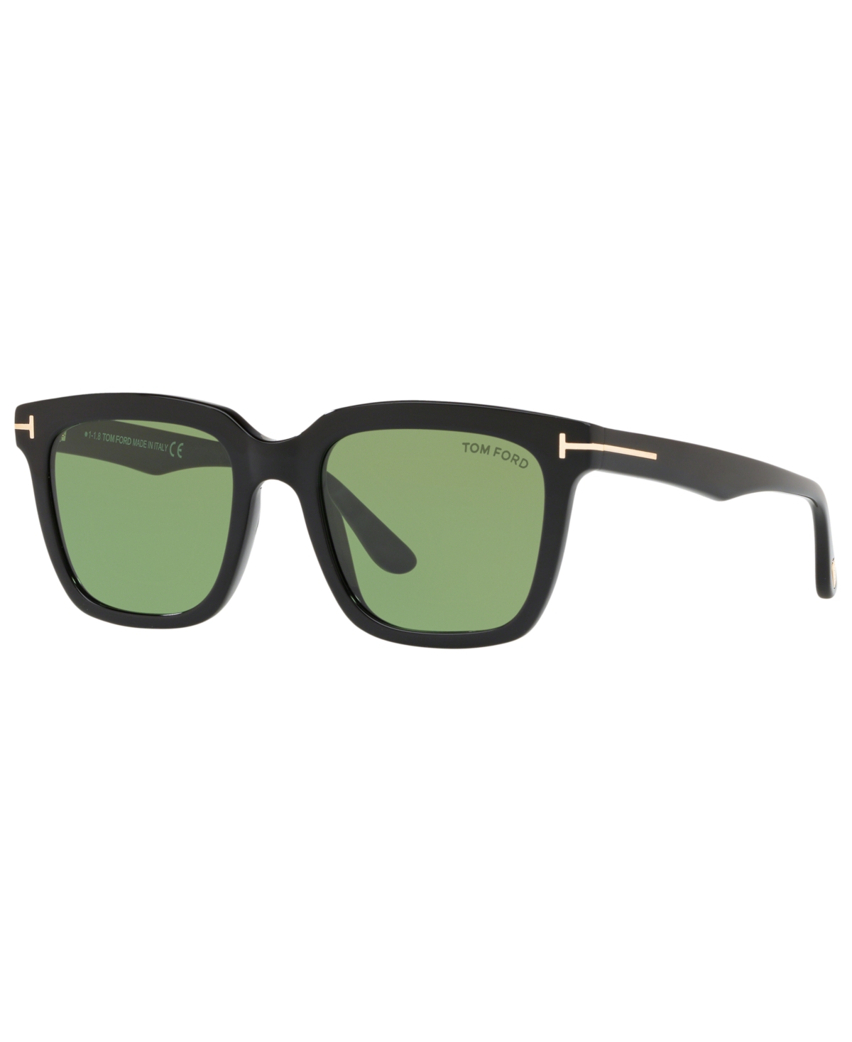 Tom Ford Sunglasses, Ft0646 53 In Black Shiny,green