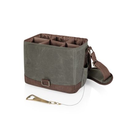 Legacy&reg; by Khaki Green & Brown Beer Caddy Cooler Tote with Opener