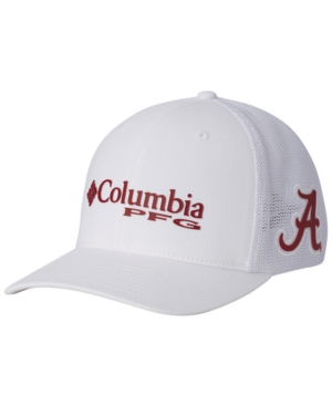 Shop Columbia Alabama Crimson Tide Pfg Stretch Fitted Cap In White