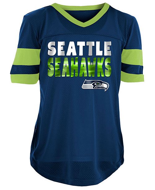 5th Ocean Seattle Seahawks Foil Football Jersey Girls 4 16 Reviews Sports Fan Shop By Lids Men Macy S