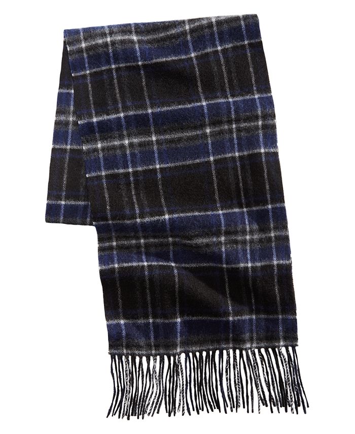 Club Room Men's Printed Cashmere Scarf, Created for Macy's - Macy's