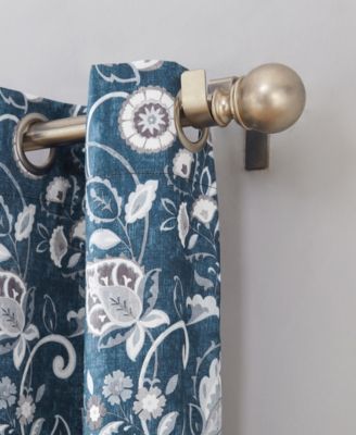 Jorah Botanical Print Thermal Insulated Room Darkening Grommet Curtain Panel