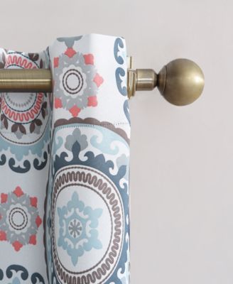 Nepal Global Medallion Print Blackout Grommet Curtain Panel