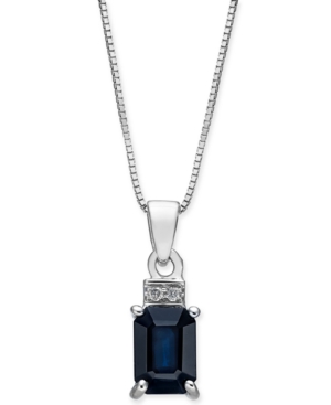 image of Sapphire (1-1/6 ct. t.w.) & Diamond Accent 18