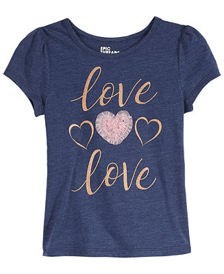 Epic Threads Toddler Girls Love T-Shirt, Created for Macy's - Macy's