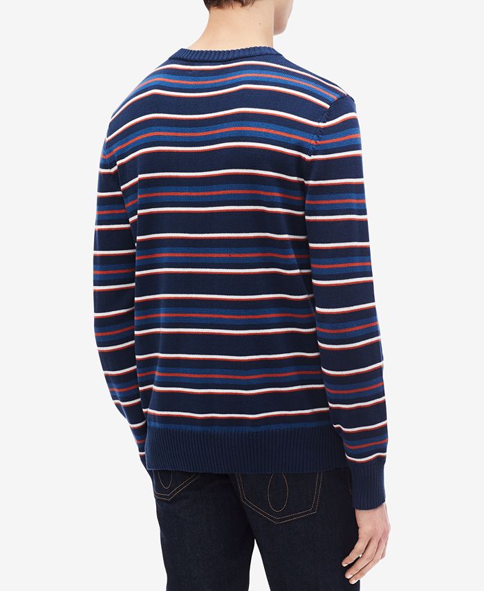 Calvin Klein Men's Allover Striped Sweater & Reviews - Sweaters - Men ...