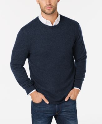 crew neck sweater and dress shirt