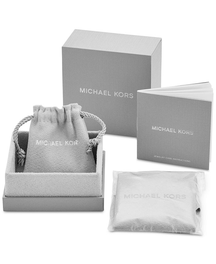 Michael Kors Women's Sterling Silver Pavé Studs & Reviews - Earrings ...