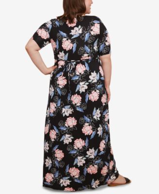 Motherhood Maternity Plus Size Printed Maxi Dress