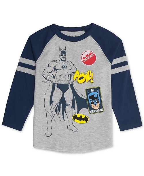 Dc Comics Dc Comic Toddler Boys Batman Graphic Raglan T Shirt