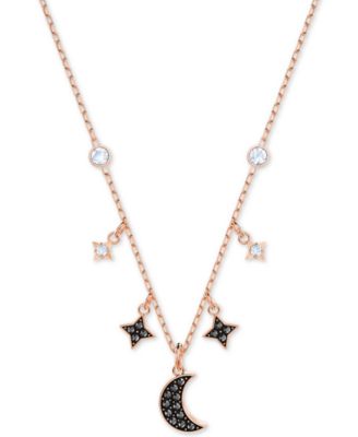 Swarovski - Two-Tone Crystal Moon & Stars 13-1/4" Pendant Necklace